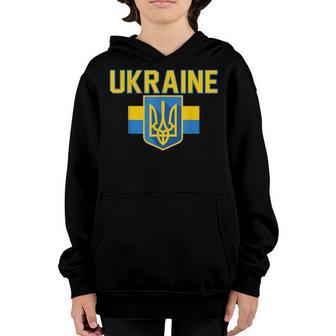 Vintage Ukraine Ukrainian Flag Pride Gift For Men Women Kids Youth Hoodie - Thegiftio UK