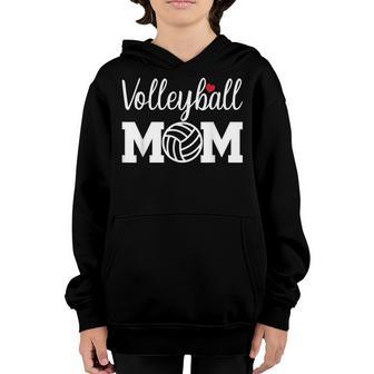 Volleyball Mom Cute Mom Life Volleyball Game Day Cheer Mom Youth Hoodie - Thegiftio UK