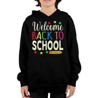 Welcome Back To School Students Teachers First Day Graphic Youth Hoodie - Thegiftio UK