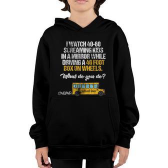 What Do You Do School Bus Driver Distressed Funny Gift Graphic Design Printed Casual Daily Basic Youth Hoodie - Thegiftio UK