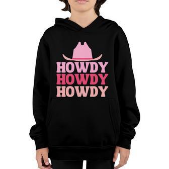 White Howdy Rodeo Western Country Southern Cowgirl V2 Youth Hoodie - Thegiftio UK