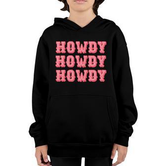 White Howdy Rodeo Western Country Southern Cowgirl Youth Hoodie - Thegiftio UK