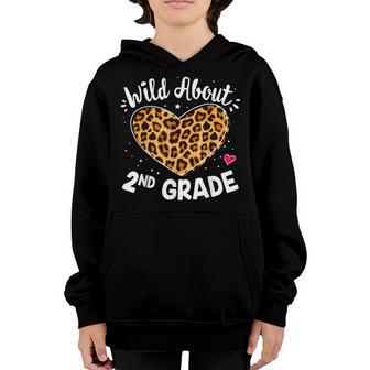 Wild About 2Nd Grade Teacher Leopard Squad School Second Youth Hoodie - Thegiftio UK