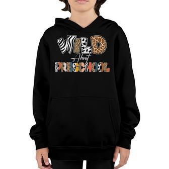 Wild About Preschool Back To School Leopard Youth Hoodie - Thegiftio UK
