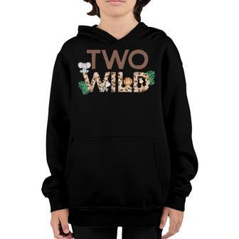 Wild Two Animal Safari 2Nd Birthday Theme Family Boy Girl V2 Youth Hoodie - Thegiftio UK