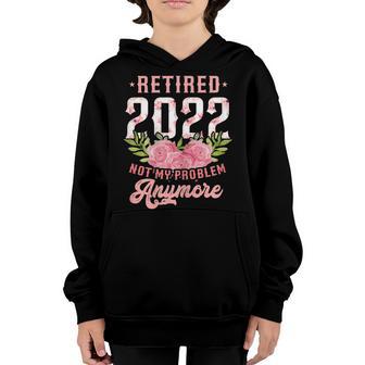 Womens Retirement 2022 Cute Gifts For Women Girls Pink Retired 2022 Youth Hoodie - Thegiftio UK