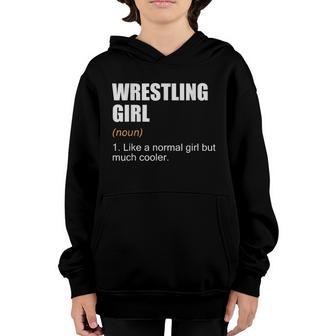 Wrestling Girl Definition Funny Wrestling Girl Graphic Design Printed Casual Daily Basic Youth Hoodie - Thegiftio UK