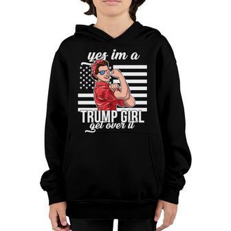 Yes Im A Trump Girl Get Over It Graphic Design Printed Casual Daily Basic Youth Hoodie - Thegiftio UK