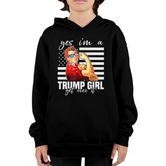 Yes Im A Trump Girl Get Over It Trump Graphic Design Printed Casual Daily Basic Youth Hoodie - Thegiftio UK