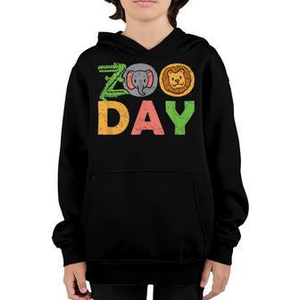 Zoo Day Family Trip Zoo Visitor Wildlife Kids Vacation Cute Youth Hoodie - Thegiftio UK