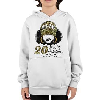 20 Years Old Fabulous Melanin Girl Leopard 20Th Birthday Youth Hoodie - Thegiftio UK