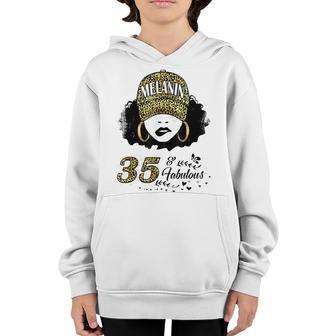 35 Years Old Fabulous Melanin Girl Leopard 35Th Birthday Youth Hoodie - Thegiftio UK