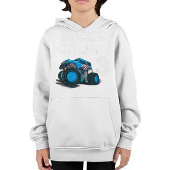 3Rd Birthday Gifts Boys Im Ready To Crush 3 Monster Truck Youth Hoodie - Thegiftio UK