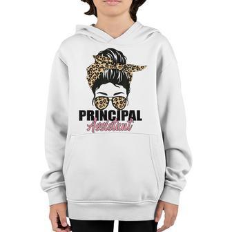 Assistant Principal Messy Bun Job Title School Worker V2 Youth Hoodie - Thegiftio UK