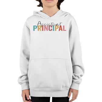 Assistant Principal Vintage Funny Job Title School Worker Youth Hoodie - Thegiftio UK