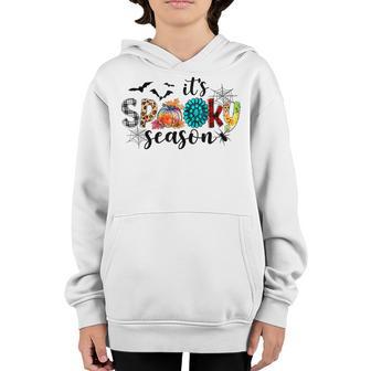Autumn Its Spooky Season Halloween Style Youth Hoodie - Thegiftio UK
