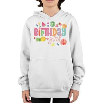 Birthday Girl Twotii Frutti Two Year Old Fruit Tropical 2 Yr Youth Hoodie - Thegiftio UK