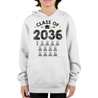 Class Of 2036 Grow With Me Checklist Graduation Youth Hoodie - Thegiftio UK