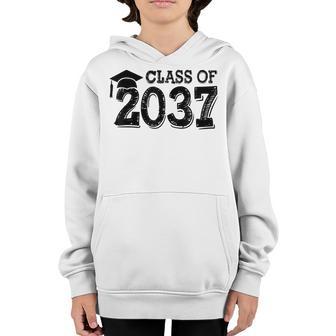Class Of 2037 Grow With Me Kindergarten Pre-K Graduation Youth Hoodie - Thegiftio UK
