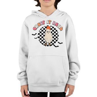 Creep It Real Ghost Halloween Sweating Sucks Skeleton Boys Youth Hoodie - Thegiftio UK