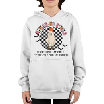 Creep It Real Ghost Halloween Sweating Sucks Skeleton Boys Youth Hoodie - Thegiftio UK
