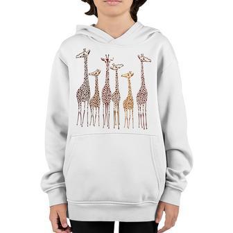 Cute Giraffe Animal Lovers Funny Nature Lover Men Women Kids Youth Hoodie - Thegiftio UK