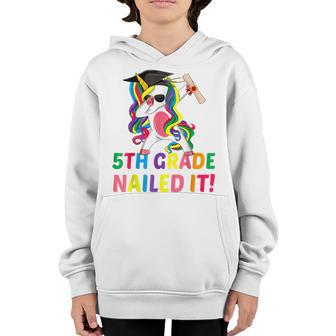 Dabbing Unicorn 5Th Grade Girls Boys Graduation Youth Hoodie - Thegiftio UK