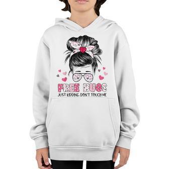 Free Hugs Just Kidding Dont Touch Me V2 Youth Hoodie - Thegiftio UK