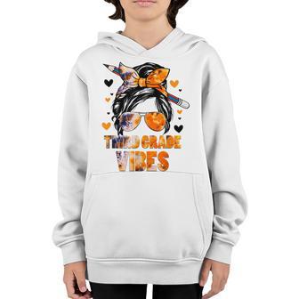 Funny 3Rd Grade Vibes Back To School Kids Girls Youth Hoodie - Thegiftio UK