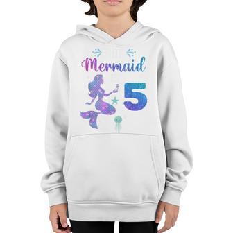 Girls 5Th Birthday - This Mermaid Is 5 Youth Hoodie - Thegiftio UK