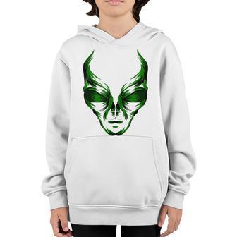 Green Alien Face T Halloween Costume Men Boys Kids Youth Hoodie - Thegiftio UK
