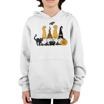 Halloween Gnomes Cute Autumn Pumpkin Fall Holiday Women Girl V19 Youth Hoodie - Thegiftio UK
