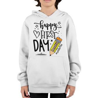 Happy First Day Let Do This Hashtag Back To School Youth Hoodie - Thegiftio UK