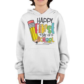 Happy First Day Of School Funny Teacher & Student Youth Hoodie - Thegiftio UK