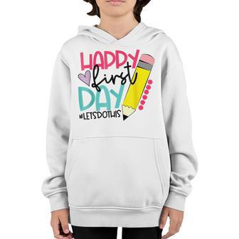 Happy First Day Of School Students And Teachers Gift Youth Hoodie - Thegiftio UK