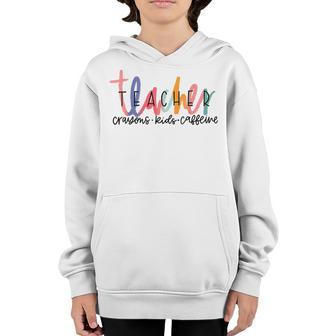 Happy Last Day Of School - Teachers Crayons Kids Caffeine Youth Hoodie - Thegiftio UK