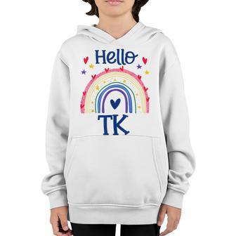 Hello Tk Rainbow Pre-K Preschool Teacher Student Girls Youth Hoodie - Thegiftio UK