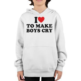 I Love To Make Boys Cry V2 Youth Hoodie - Thegiftio UK