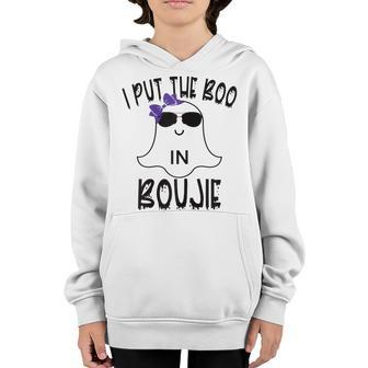 I Put The Boo In Boujie Funny Cute Halloween Costume Boujee Youth Hoodie - Seseable