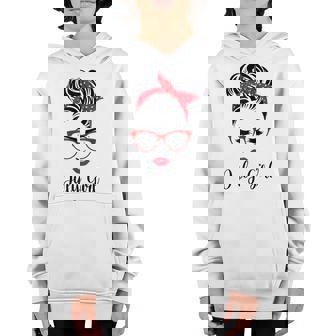 July Girl Wink Eye Woman Face Was Born In July Birthday Youth Hoodie - Thegiftio UK