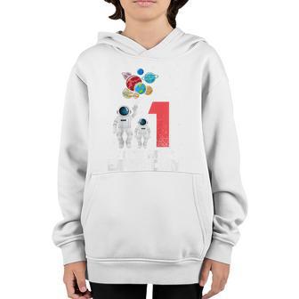 Kids 1 Years Old Gifts Its My 1St Birthday Boys Kids Astronaut Youth Hoodie - Thegiftio UK