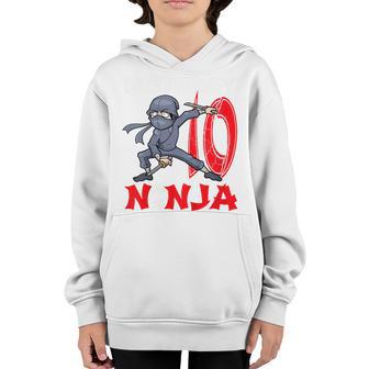 Kids 10 Year Old Gifts 10Th Birthday Ninja Funny For Boy Party Youth Hoodie - Thegiftio UK
