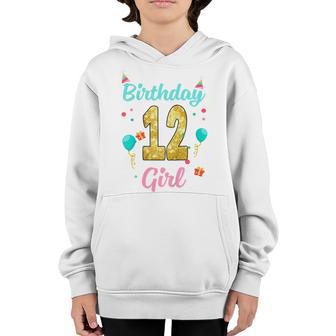 Kids 12 Year Old Gifts Happy 12Th Birthday Girl Funny Party Youth Hoodie - Thegiftio UK
