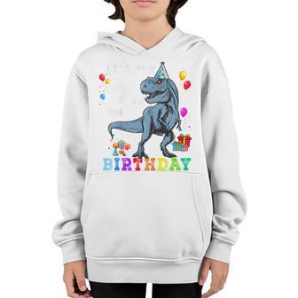 Kids 2 Year Old 2Nd Birthday Boy Dino T Rex Dinosaur Gifts Youth Hoodie - Thegiftio UK