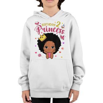 Kids 2 Year Old 2Nd Birthday Princess Funny Gifts Girl Daughter Youth Hoodie - Thegiftio UK