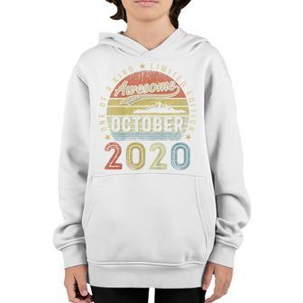 Kids 2 Year Old Gift Awesome Since October 2020 2Nd Birthday Youth Hoodie - Thegiftio UK