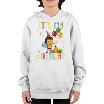 Kids 2 Year Old Gifts Its My 2Nd Birthday Girl Bee Lover Party Youth Hoodie - Thegiftio UK