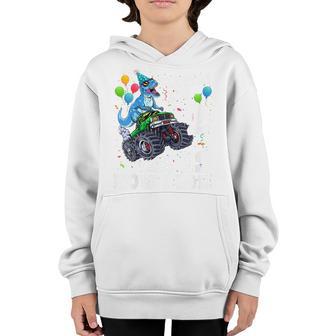 Kids 2 Year Old Monster Truck Dinosaur 2Nd Birthday Boys Toddler Youth Hoodie - Thegiftio UK