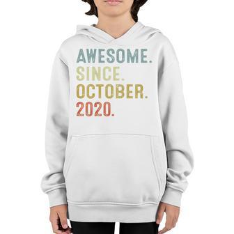 Kids 2 Years Old Gifts Awesome Since October 2020 2Nd Birthday Youth Hoodie - Thegiftio UK