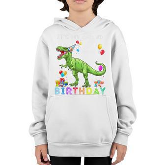 Kids 2Nd Birthday Gifts 2 Year Old Boy Dino T Rex Dinosaur V2 Youth Hoodie - Thegiftio UK